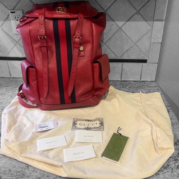 A 262 - π―% authentic Gucci medium backpack bag - Picture 2 of 14